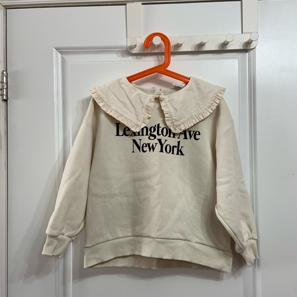 New! Zara Kids Bib Collar Sweatshirt - Picture 5 of 7